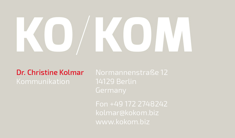 KO/KOM - Dr. Christine Kolmar Kommunikation Berlin